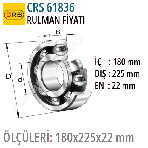 CRS 61836 Rulman Fiyatı ve Boyutları