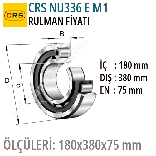 CRS NU336 E M1 Rulman Fiyatı ve Boyutları