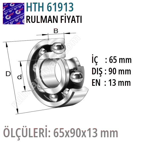 HTH 61913 Rulman Fiyatı ve Boyutları