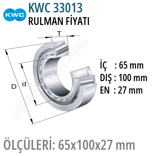 KWC 33013 Rulman Fiyatı ve Boyutları