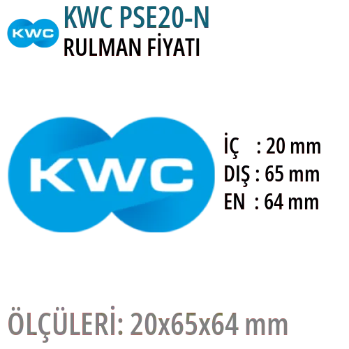 KWC PSE20-N Rulman Fiyatı ve Boyutları