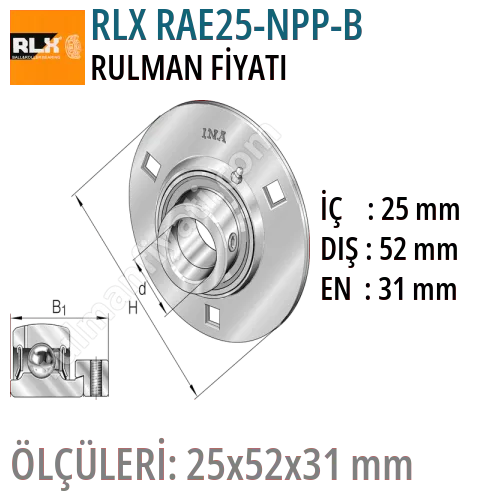 RLX RAE25-NPP-B Rulman Fiyatı ve Boyutları