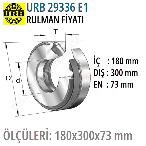 URB 29336 E1 Rulman Fiyatı ve Boyutları